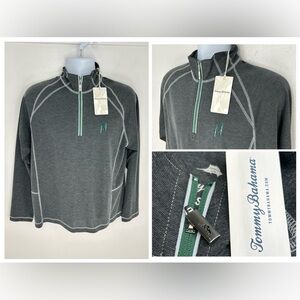 Tommy Bahama NWT Firewall Half Zip Minnesota Wild Size Small NHL‎ Hockey Preppy